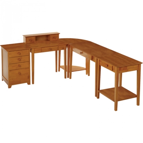 Studio 5 Piece Home Office Set in Honey