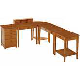 Studio 5 Piece Home Office Set in Honey
