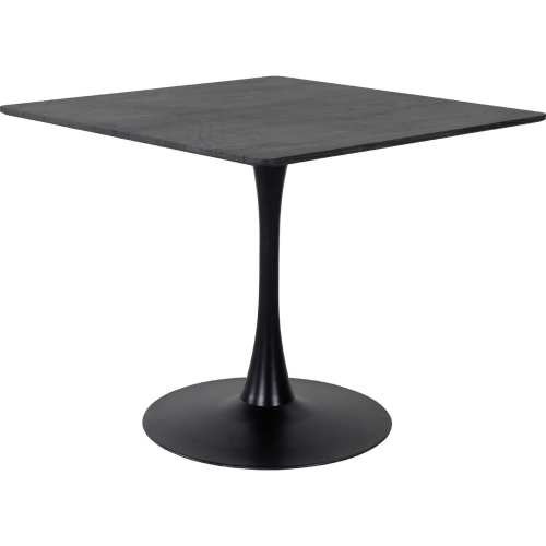 Molly 35" Dining Table in Black Wood & Steel