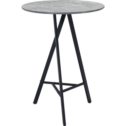 Metz Bar Table in Concrete Paper Veneer & Black