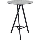 Metz Bar Table in Concrete Paper Veneer & Black