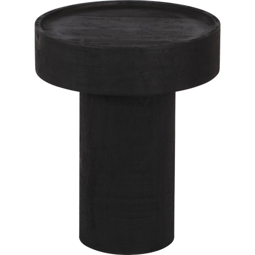 Watson Side Table in Matte Black Mango Wood & Steel