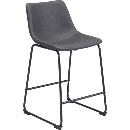 Smart Counter Stool in Charcoal Gray (Set of 2)