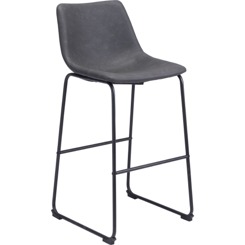 Smart Bar Stool in Charcoal Gray (Set of 2)