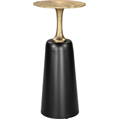 Chenai Drink Table in Gold & Black Metal