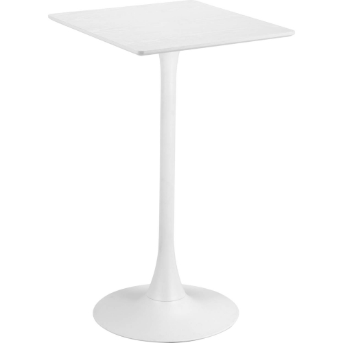Valleta Bar Table in White MDF & White Steel