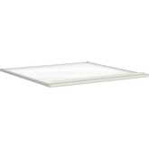 Zuo Adjustable Shelf in Light Gray Metal & Clear Tempered Glass