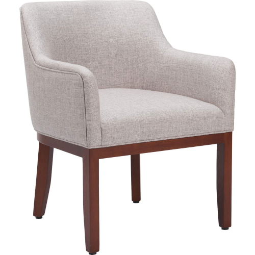 Berbera Dining Chair in Gray Performance Fabric & Walnut Finish Wood
