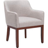 Berbera Dining Chair in Gray Performance Fabric & Walnut Finish Wood