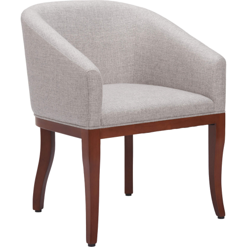 Serasa Dining Chair in Gray Performance Fabric & Walnut Finish Wood