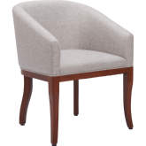 Serasa Dining Chair in Gray Performance Fabric & Walnut Finish Wood
