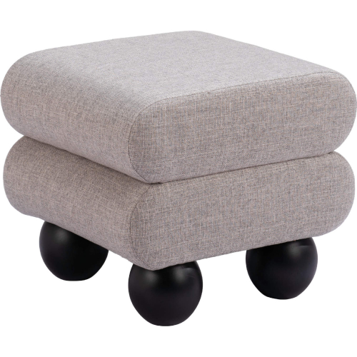 Davao Ottoman in Gray Performance Fabric