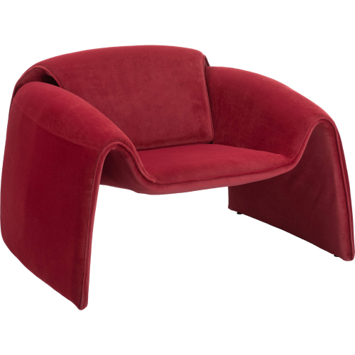 Horten Accent Chair in Red Velvet