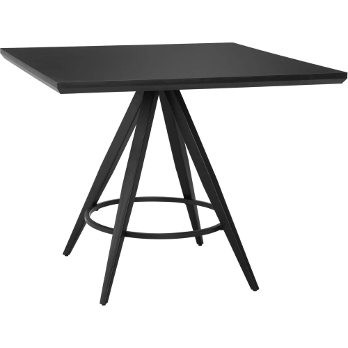 Tinos 36" Dining Table in Black MDF & Black Steel