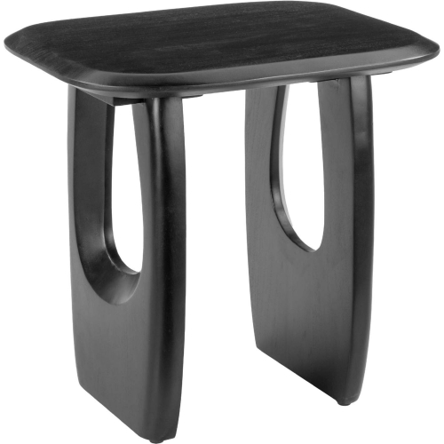 Arasan Accent Side Table in Black Finish Wood