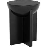 Tume Side Table in Black Finish Mango Wood