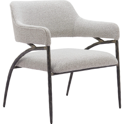 Vesterboro Accent Chair in Gray Fabric & Forged Steel