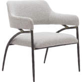 Vesterboro Accent Chair in Gray Fabric & Forged Steel