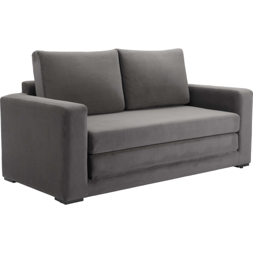 Jide Sleeper Sofa in Gray Velvet