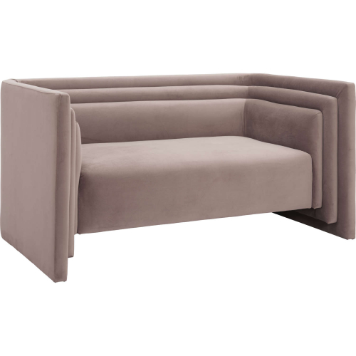 Trippel Loveseat in Taupe Velvet