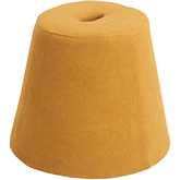 Upela Ottoman in Yellow Fabric