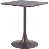 Spot Bistro Table in Black Faux Terrazzo & Bronze Steel