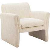 Dobra Accent Chair in Textured Oatmeal Beige Fabric