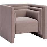 Trippel Accent Arm Chair in Taupe Velvet