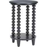 Gocce Side Table in Black Fir Wood