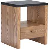 Natt Side Table in Brown & Black Finish