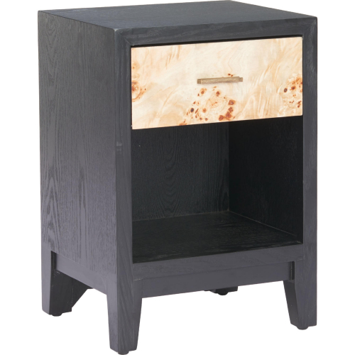 Noite Side Table in Black & Natural Fir Wood