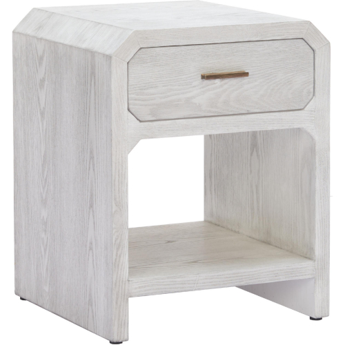 Yume Side Table in Oak White Finish Wood