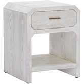 Yume Side Table in Oak White Finish Wood