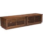Linea 71" Wide Entertainment TV Stand in Walnut Finish