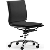 Lider Plus Armless Office Chair Black