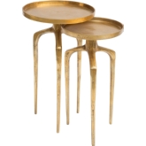 Como Accent Table Set in Antique Gold