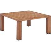 Regels Outdoor Coffee Table in Natural Finish Faux Wood Aluminum