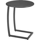 Noga Outdoor End Table in Black Aluminum
