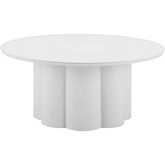 Palmier Outdoor Coffee Table in White FAluminum