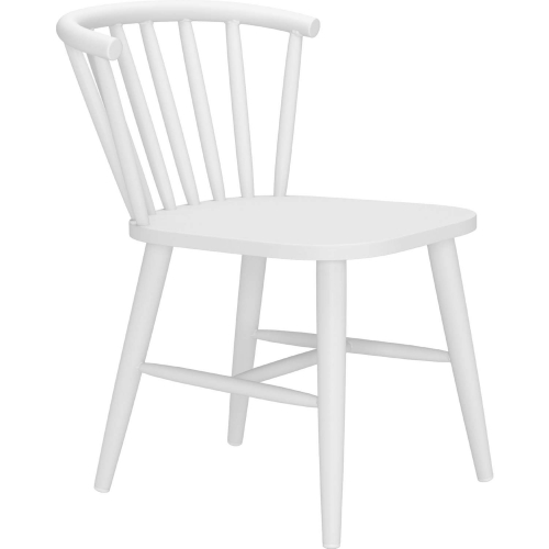 Shio Outdoor Dining Chair in White Aluminum