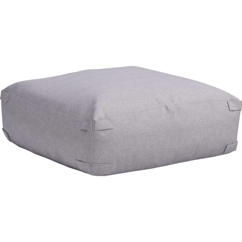 Luanda Outdoor Ottoman in Gray Outdoor Fabric