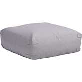 Luanda Outdoor Ottoman in Gray Outdoor Fabric