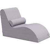 Luanda Outdoor Lounge Chair in Gray Outdoor Fabric