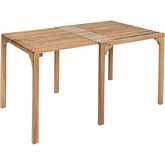 Riviera Outdoor Extendable 33 to 59" Dining Table in Natural Acacia Wood