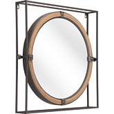 Capell Mirror in Gray Steel & Poly Rope