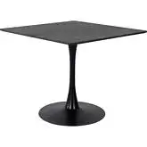 Molly 35" Dining Table in Black Wood & Steel