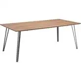 Perpignan 78" Dining Table in Oak Paper Veneer & Black Steel