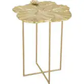 Lotus Side Table in Gold Aluminum