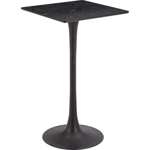 Valleta Bar Table in Black MDF & Black Steel