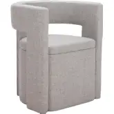 Papua Dining Chair in Gray Performance Fabric